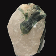 Curved Green Tourmaline crystal on Quartz 123ct  24.6g Rocks and Things Store