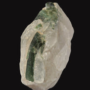 Curved Green Tourmaline crystal on Quartz 123ct  24.6g Rocks and Things Store