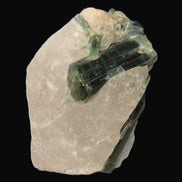 Curved Green Tourmaline crystal on Quartz 123ct  24.6g Rocks and Things Store