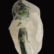 Curved Green Tourmaline crystal on Quartz 123ct  24.6g Rocks and Things Store