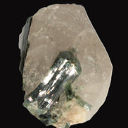 Curved Green Tourmaline crystal on Quartz 123ct  24.6g Rocks and Things Store
