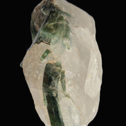 Curved Green Tourmaline crystal on Quartz 123ct  24.6g Rocks and Things Store