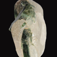 Curved Green Tourmaline crystal on Quartz 123ct  24.6g Rocks and Things Store