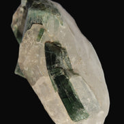 Curved Green Tourmaline crystal on Quartz 123ct  24.6g Rocks and Things Store