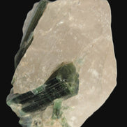 Curved Green Tourmaline crystal on Quartz 123ct  24.6g Rocks and Things Store