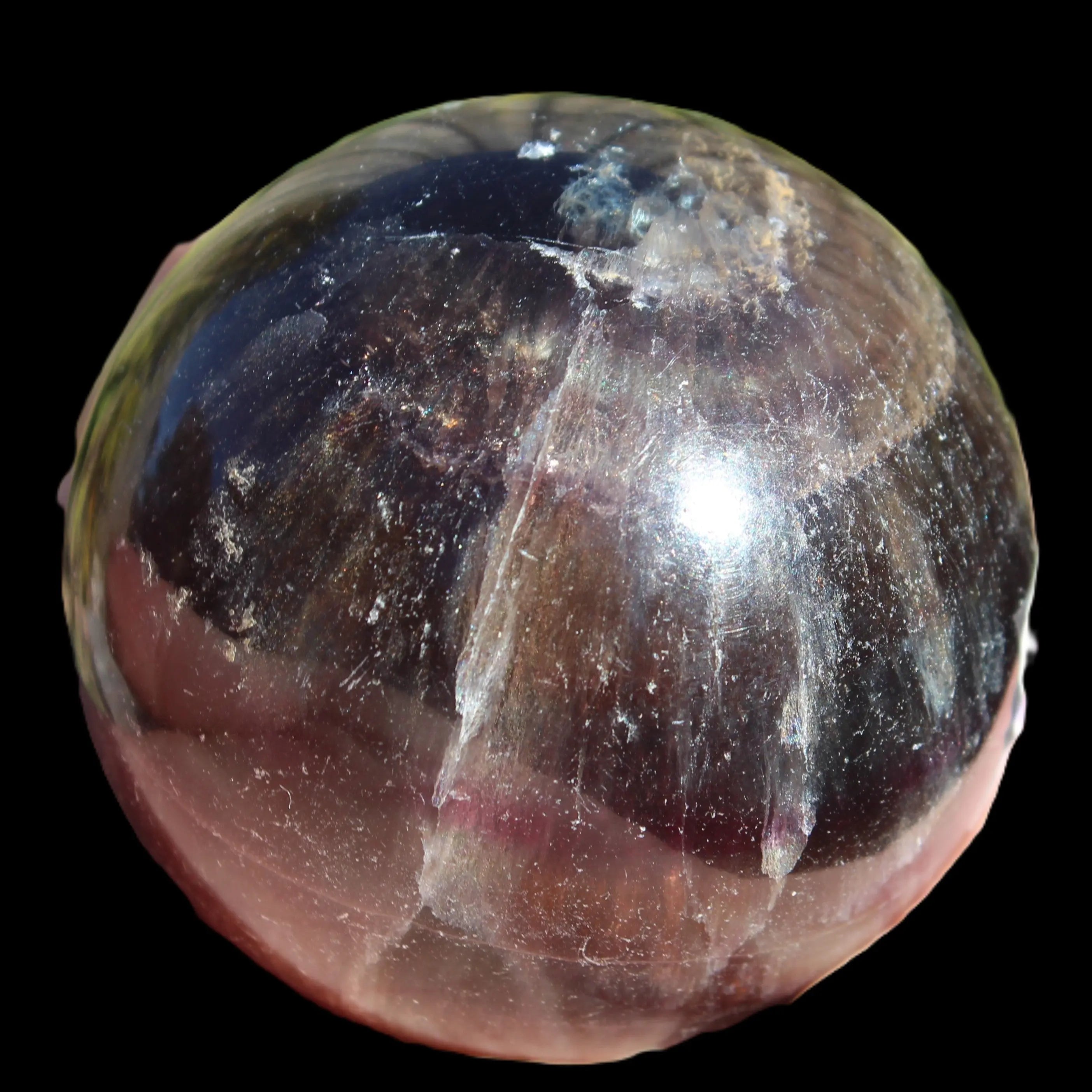 Dark Fluorite sphere 504g Rocks and Things