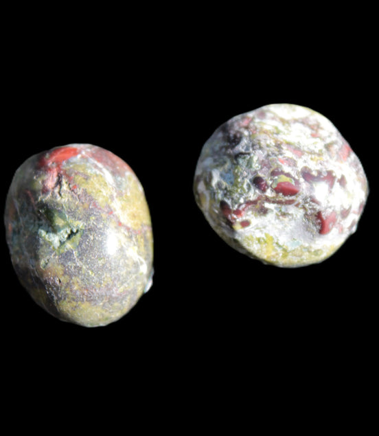 Dragons Blood Stone 2 polished stones 16-19g Rocks and Things