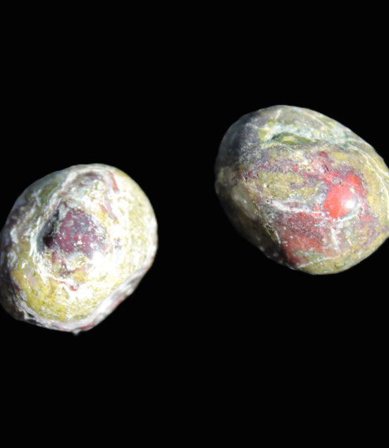 Dragons Blood Stone 2 polished stones 16-19g Rocks and Things