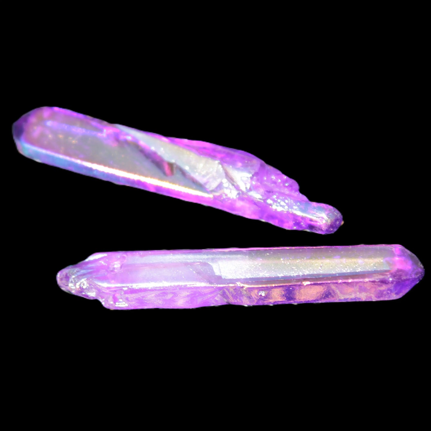 Drilled Angel Aura Quartz crystal points selection Rocks and Things