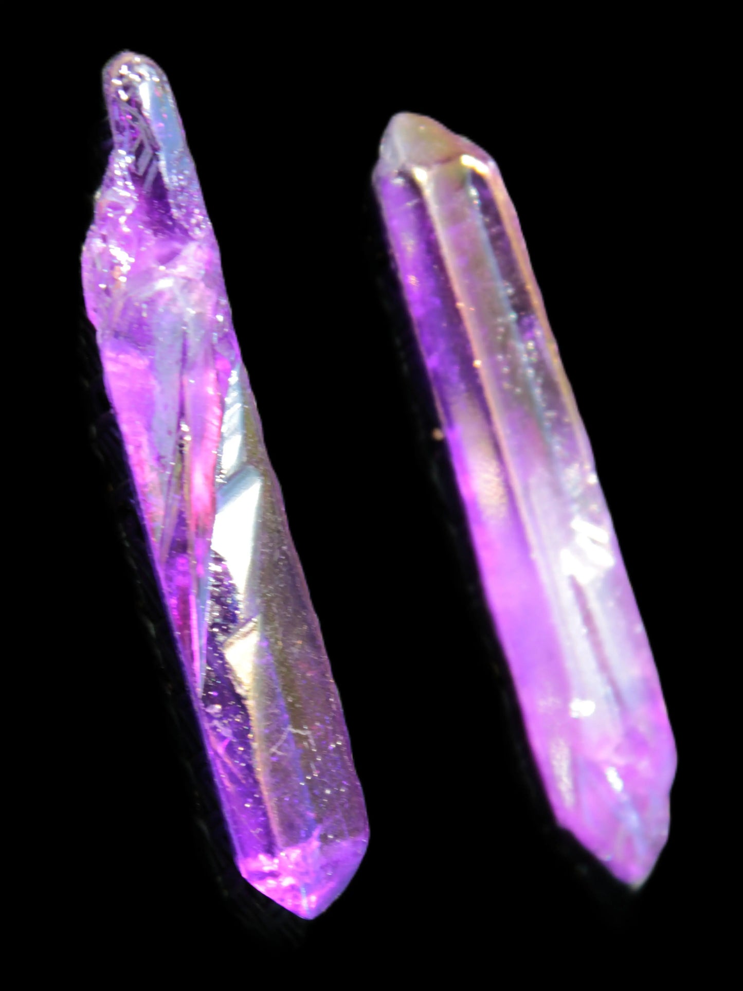 Drilled Angel Aura Quartz crystal points selection Rocks and Things