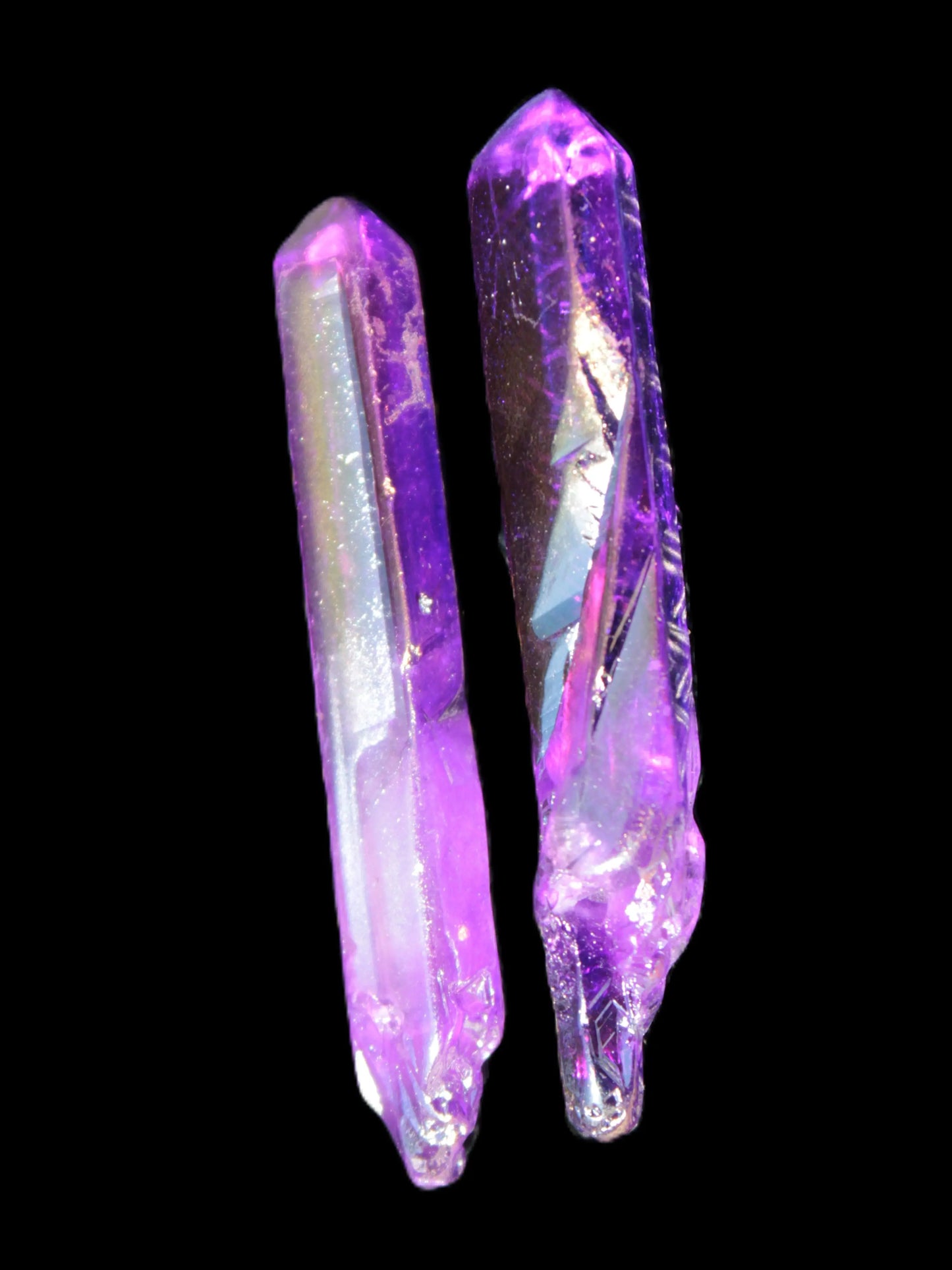 Drilled Angel Aura Quartz crystal points selection Rocks and Things