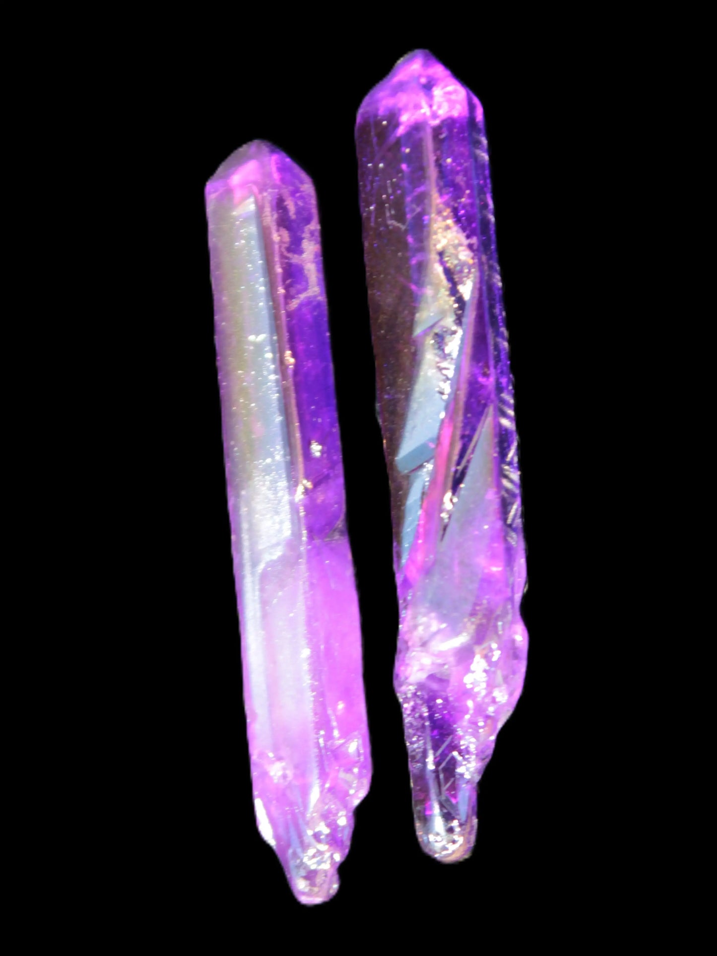 Drilled Angel Aura Quartz crystal points selection Rocks and Things