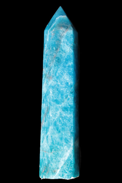 Electric Blue Apatite wand 94mm 77g Rocks and Things