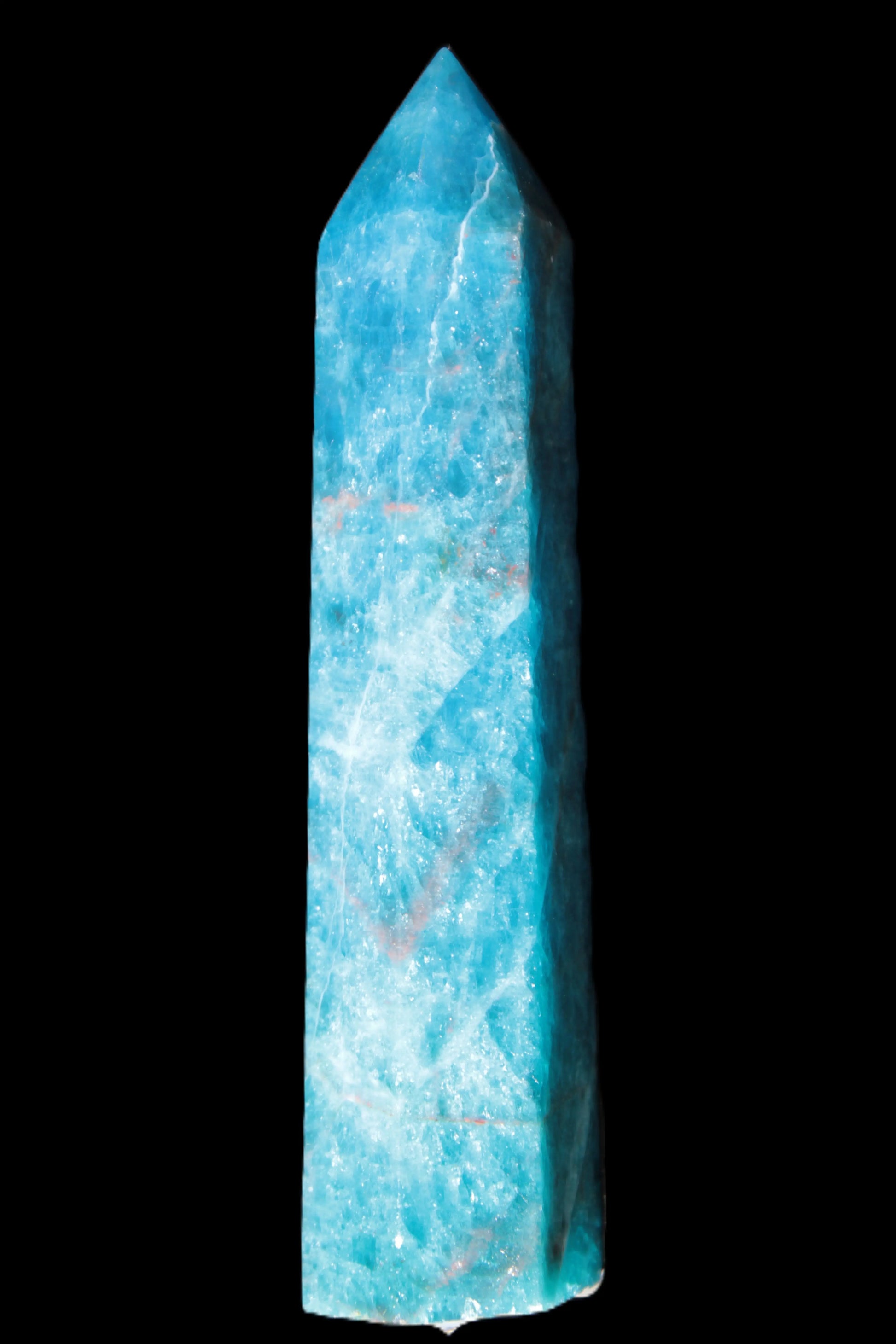 Electric Blue Apatite wand 94mm 77g Rocks and Things