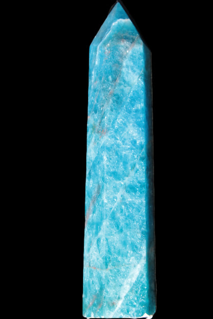 Electric Blue Apatite wand 94mm 77g Rocks and Things