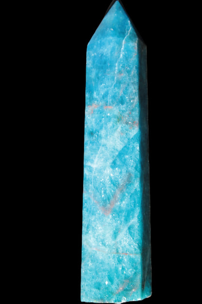 Electric Blue Apatite wand 94mm 77g Rocks and Things