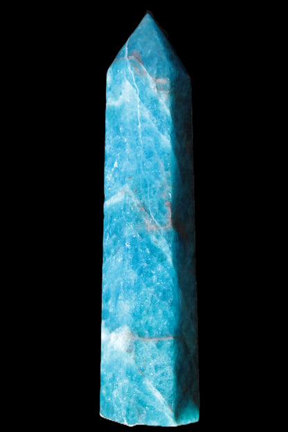 Electric Blue Apatite wand 94mm 77g Rocks and Things