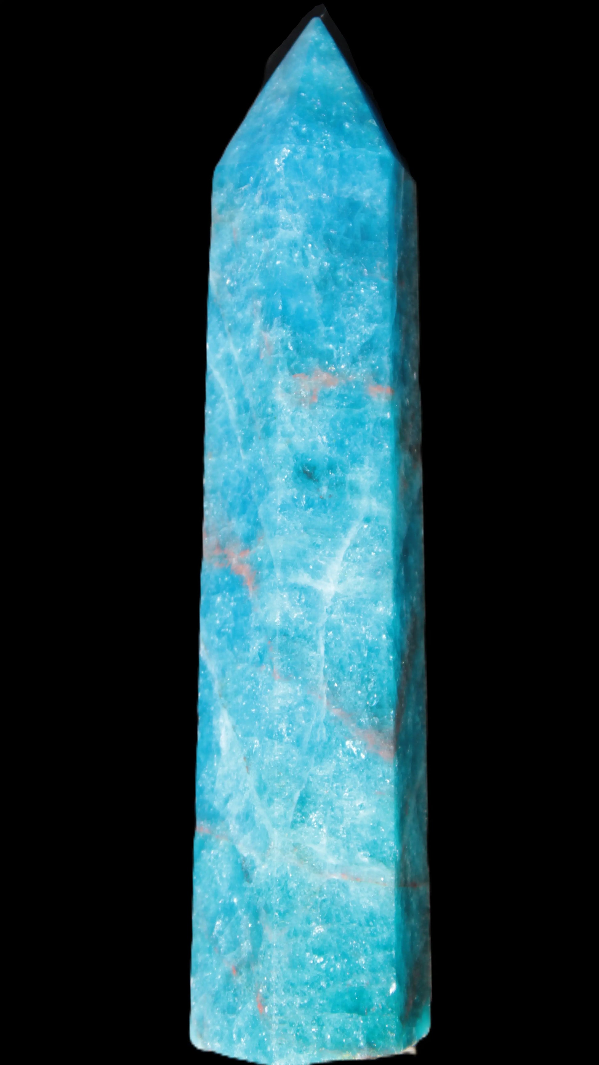 Electric Blue Apatite wand 94mm 77g Rocks and Things