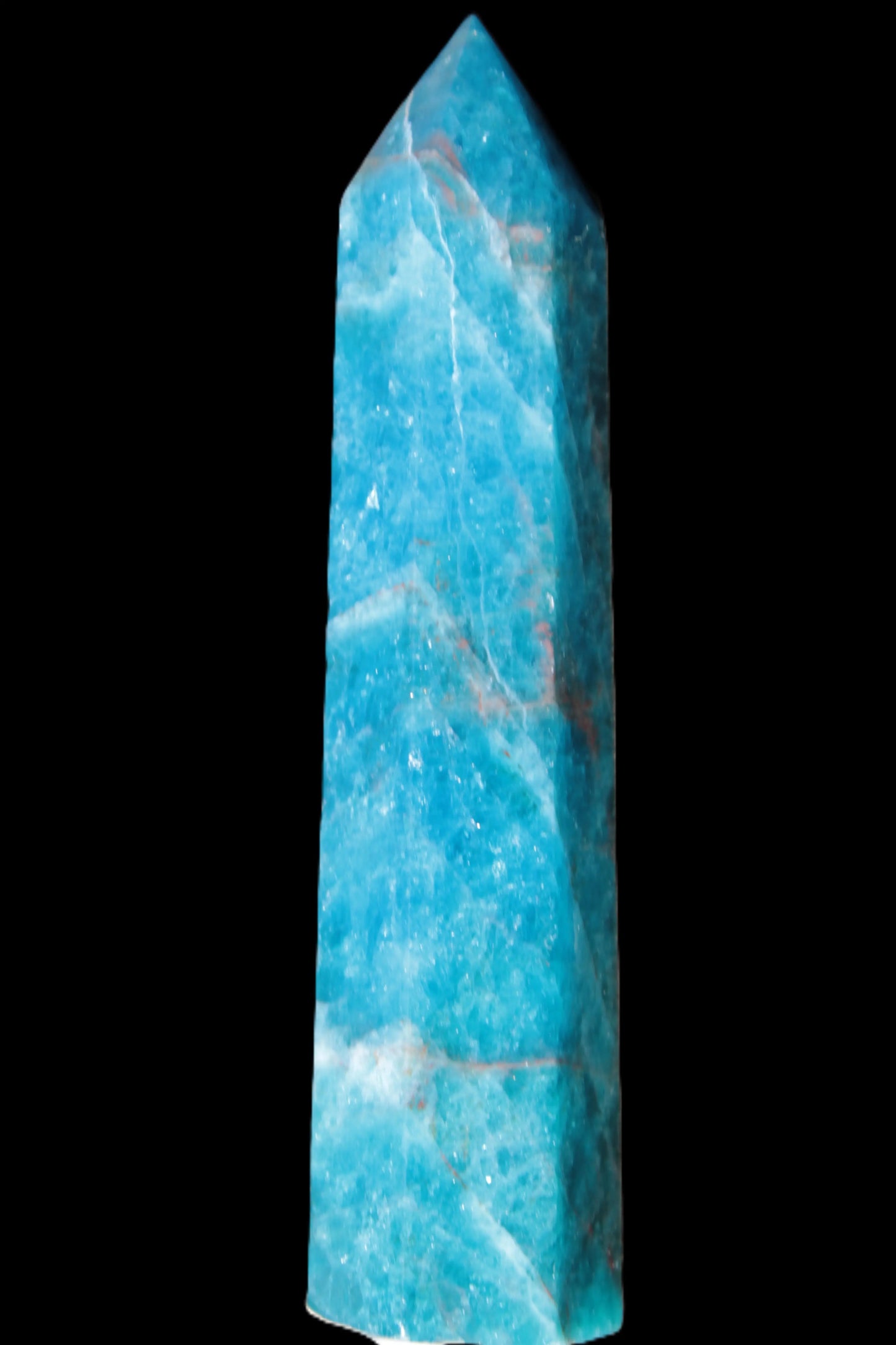 Electric Blue Apatite wand 94mm 77g Rocks and Things