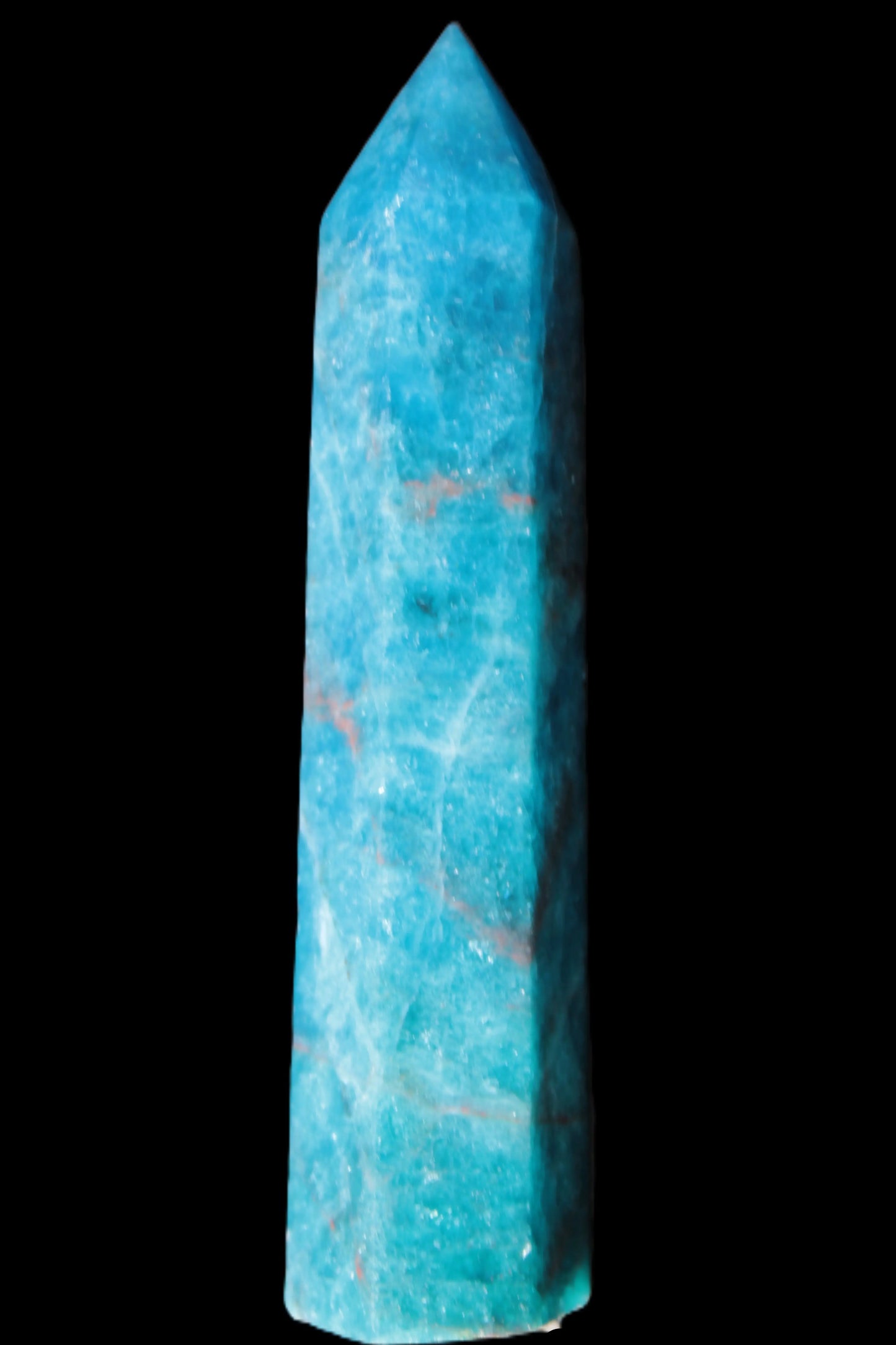 Electric Blue Apatite wand 94mm 77g Rocks and Things