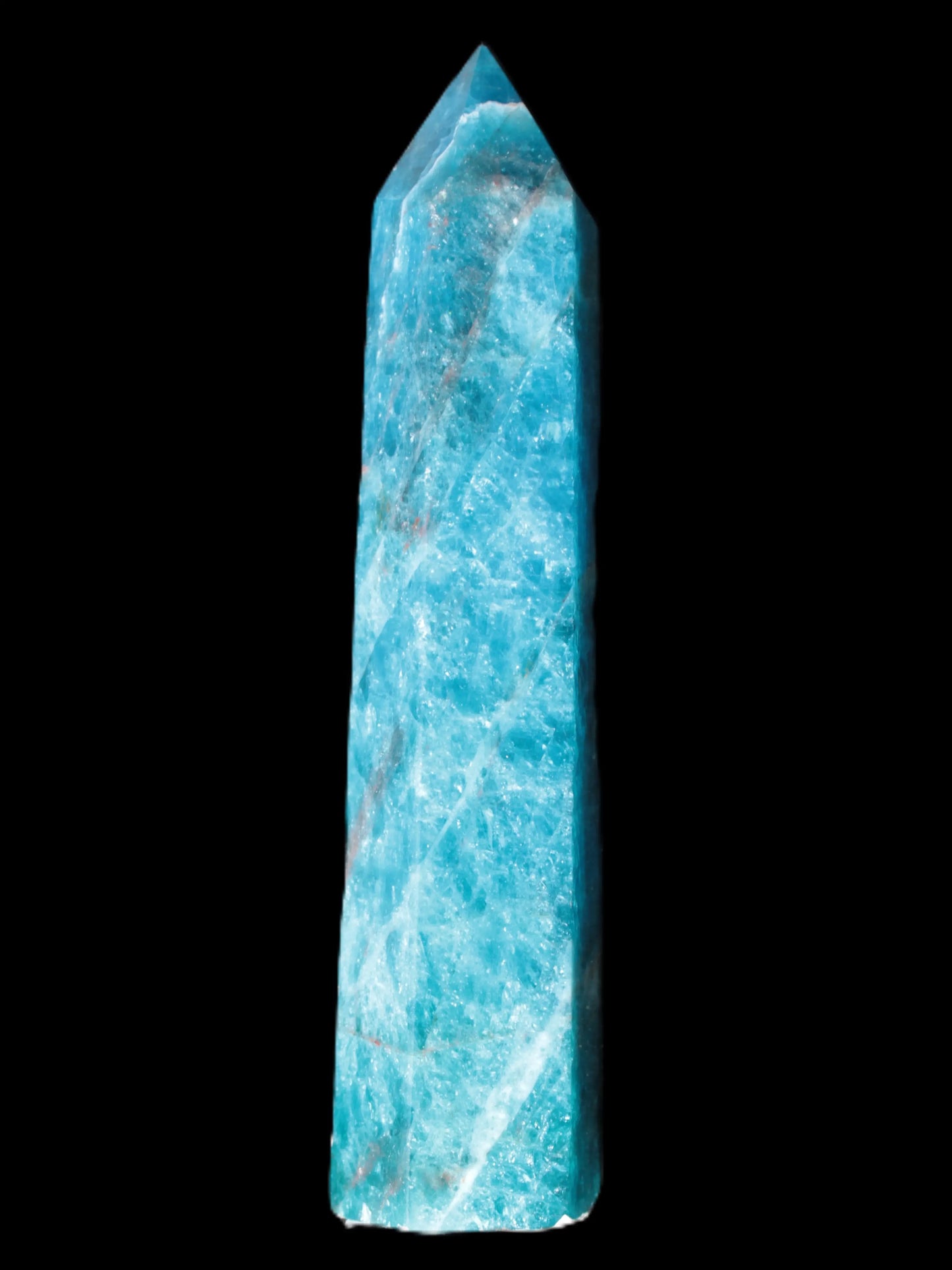 Electric Blue Apatite wand 94mm 77g Rocks and Things