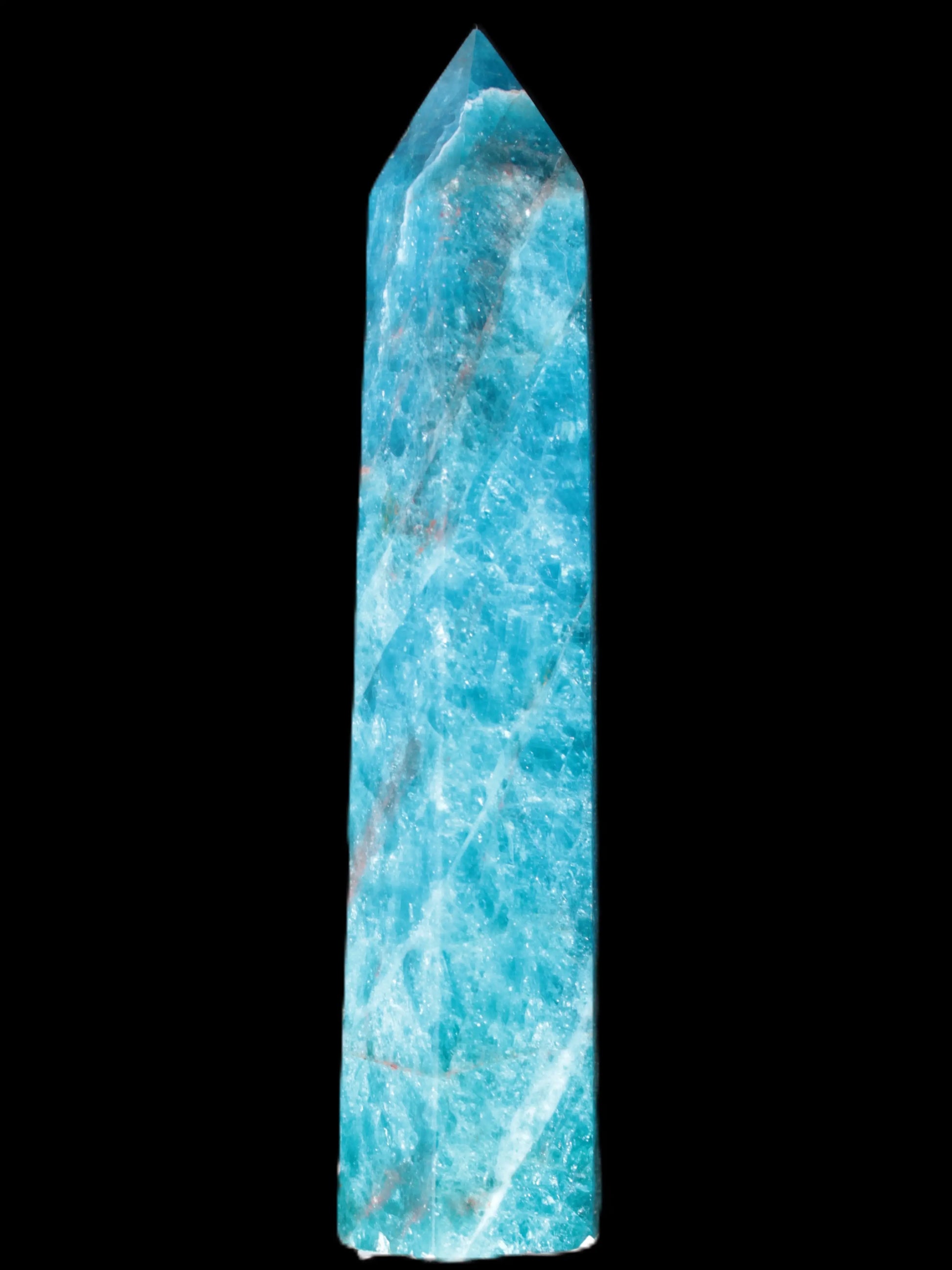 Electric Blue Apatite wand 94mm 77g Rocks and Things