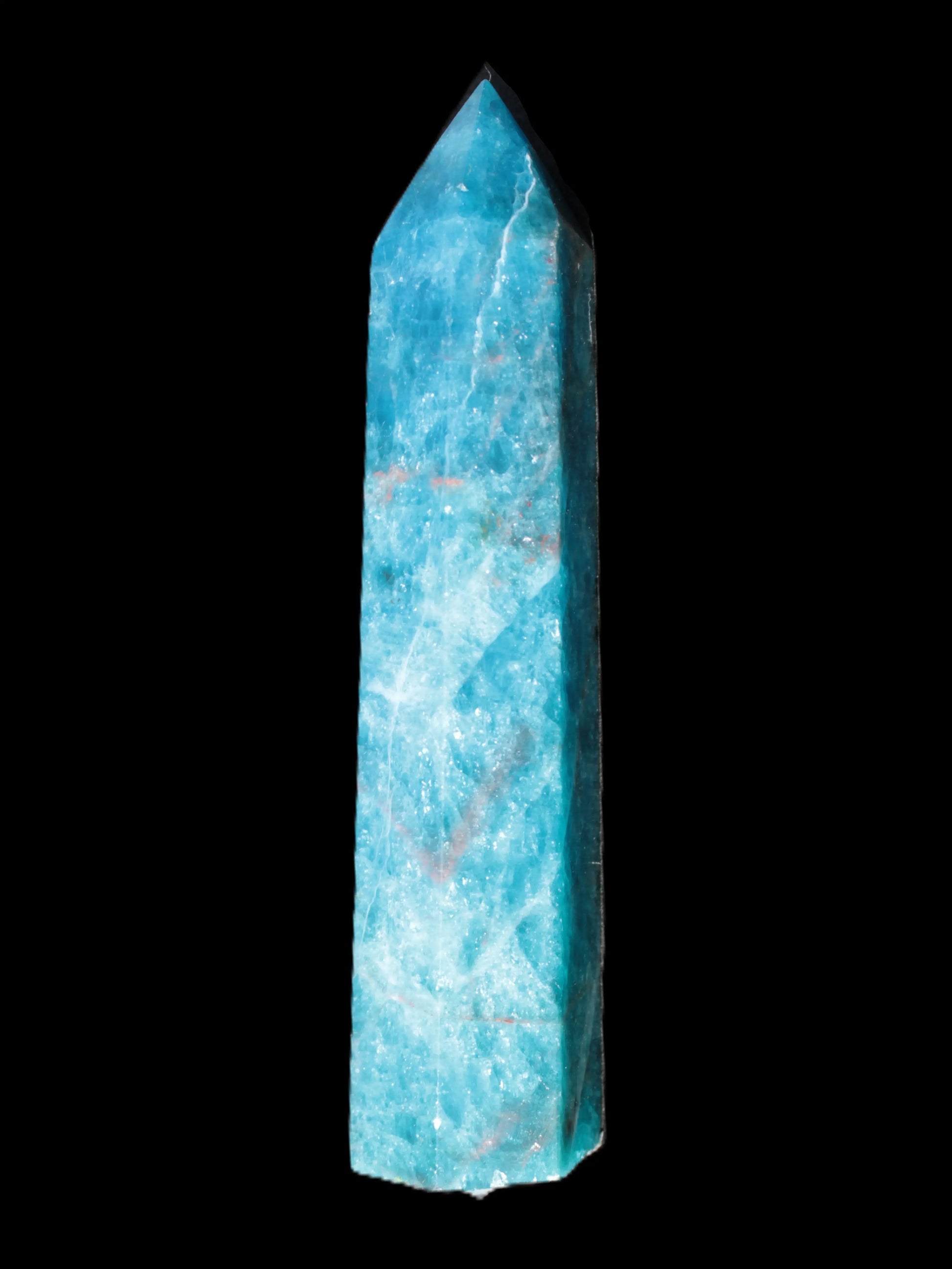 Electric Blue Apatite wand 94mm 77g Rocks and Things