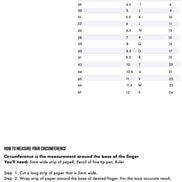 Black Square Signet Ring • Stainless Steel sizechart