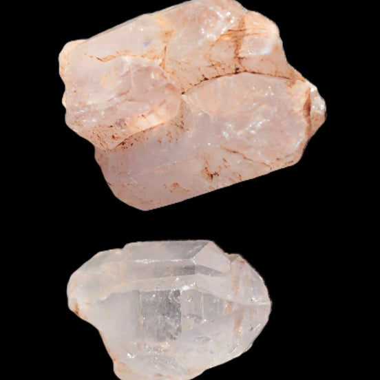 Fenster Quartz with hydrocarbons 2 crystals UV reactive 13-14g Rocks and Things