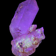 Fenster Quartz with hydrocarbons 2 crystals UV reactive 13-14g Rocks and Things