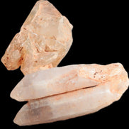 Fenster Quartz with hydrocarbons 2 crystals UV reactive 13-14g Rocks and Things