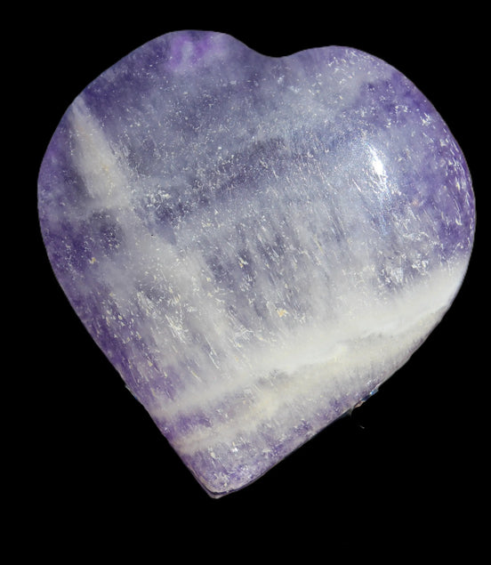 Fluorite purple haze heart 98g Rocks and Things