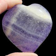 Fluorite purple haze heart 98g Rocks and Things