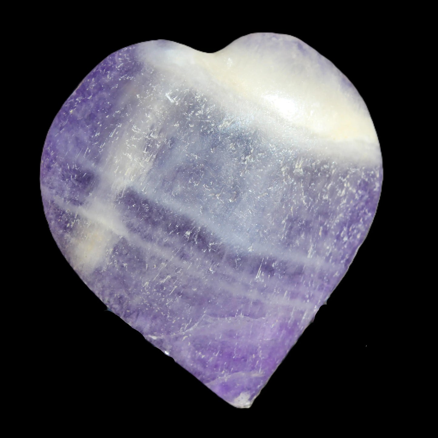 Fluorite purple haze heart 98g Rocks and Things