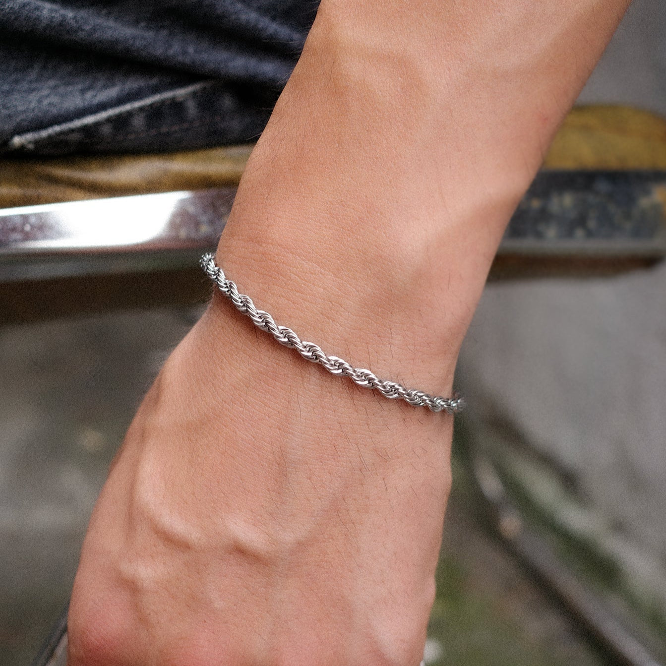 FRENCH ROPE BRACELET [Polished] — 4mm 