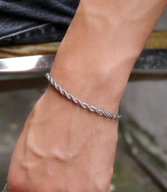 FRENCH ROPE BRACELET [Polished] — 4mm 