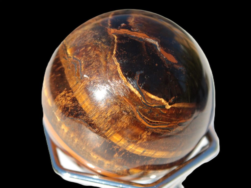 Golden Tigers Eye sphere 82g Rocks and Things