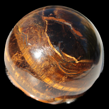Golden and Red Tigers Eye sphere 82g in sunlight -  Rocks and Things Store