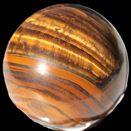 Golden and Red Tigers Eye sphere 82g in sunlight -  Rocks and Things Store