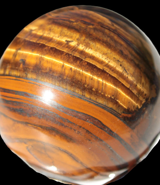 Golden and Red Tigers Eye sphere 82g in sunlight -  Rocks and Things Store