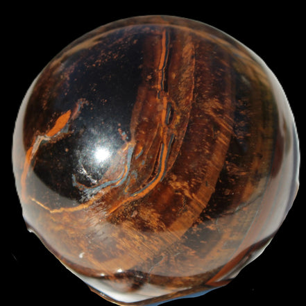 Golden and Red Tigers Eye sphere 82g in sunlight -  Rocks and Things Store
