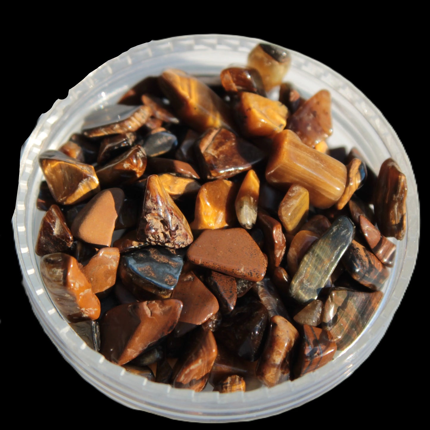 Golden Tigers Eye tiny tumbled chips 10g Rocks and Things