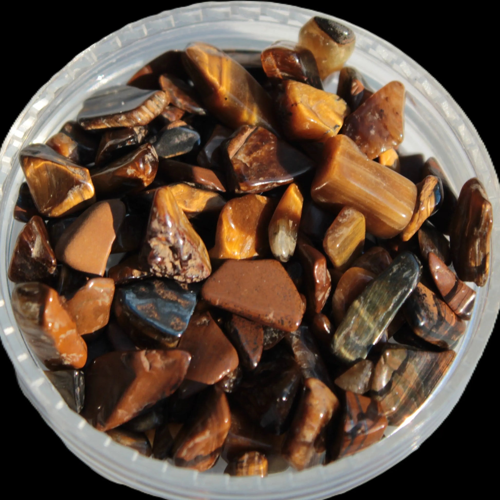 Golden Tigers Eye tiny tumbled chips 10g Rocks and Things