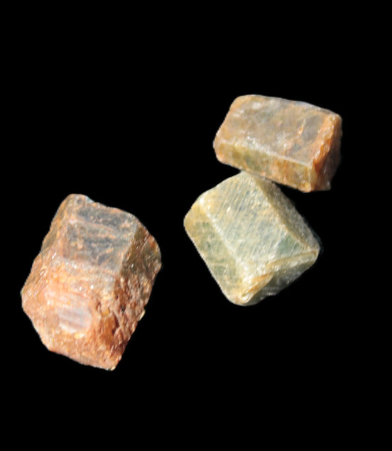 Green Corundum Ruby 3 crystals 11-13g Rocks and Things