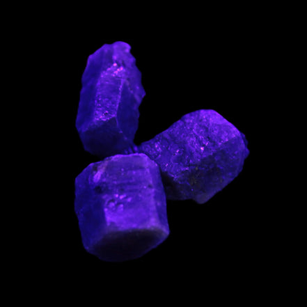 Green Corundum Ruby 3 crystals 11-13g Rocks and Things