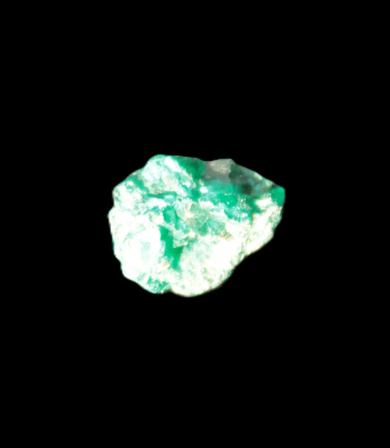 Green Dioptase Emerandine specimen 8*11*14mm from the Congo 2.1g in bright sunlight - Rocks and Things Store