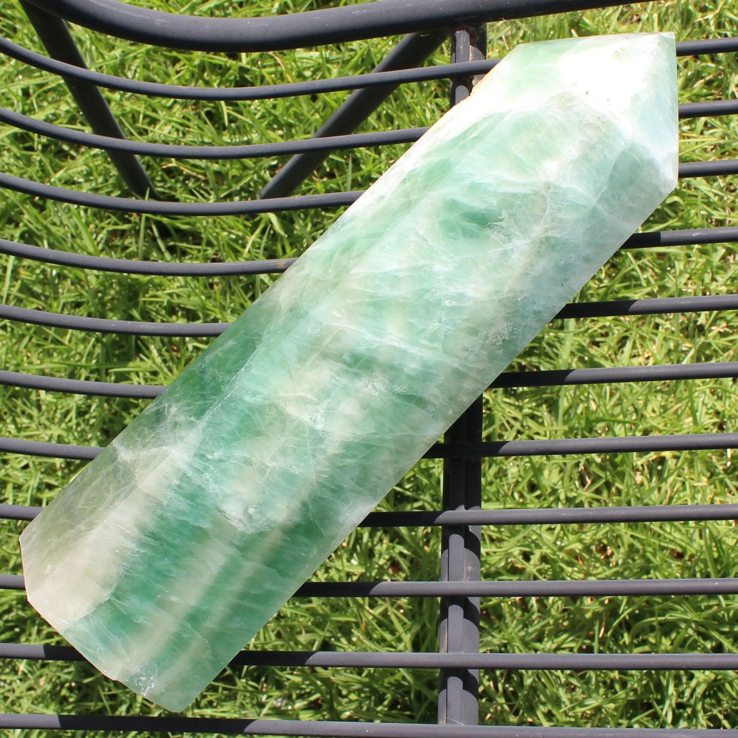 Green Fluorite obelisk 4225g Rocks and Things