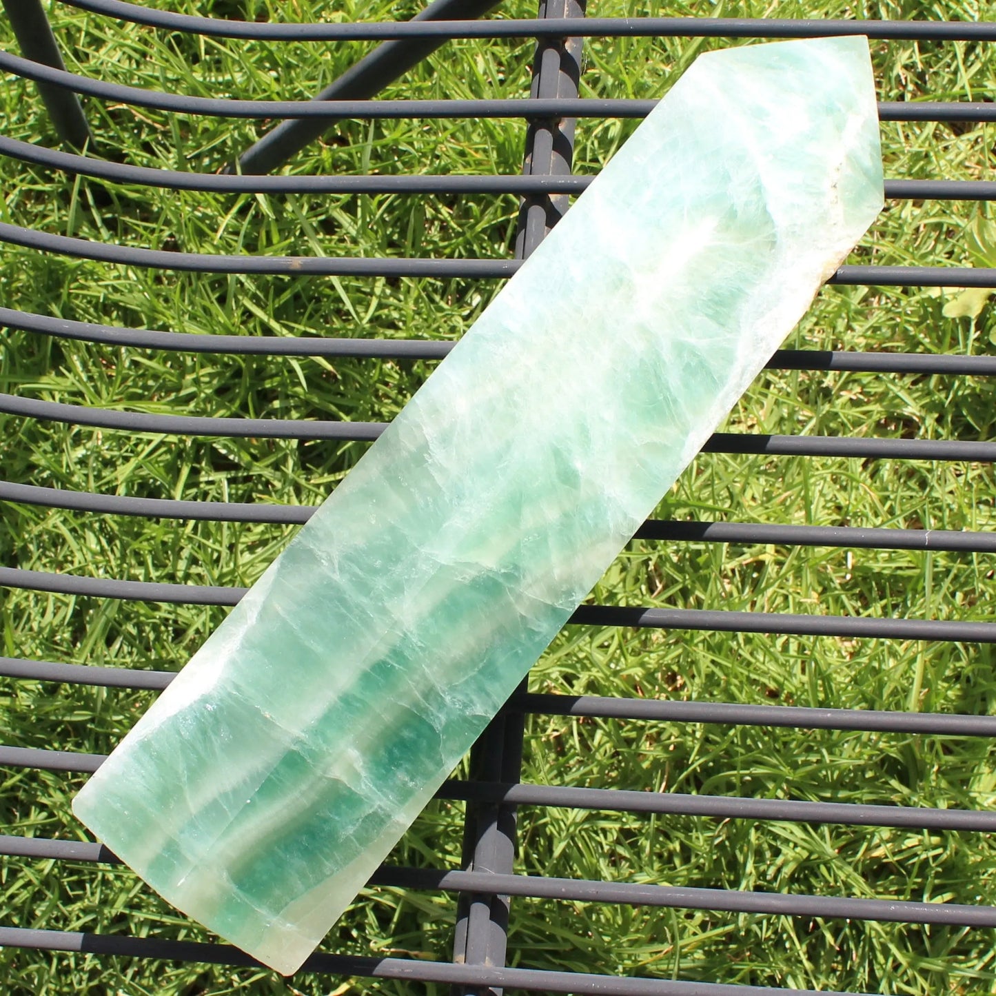 Green Fluorite obelisk 4225g Rocks and Things