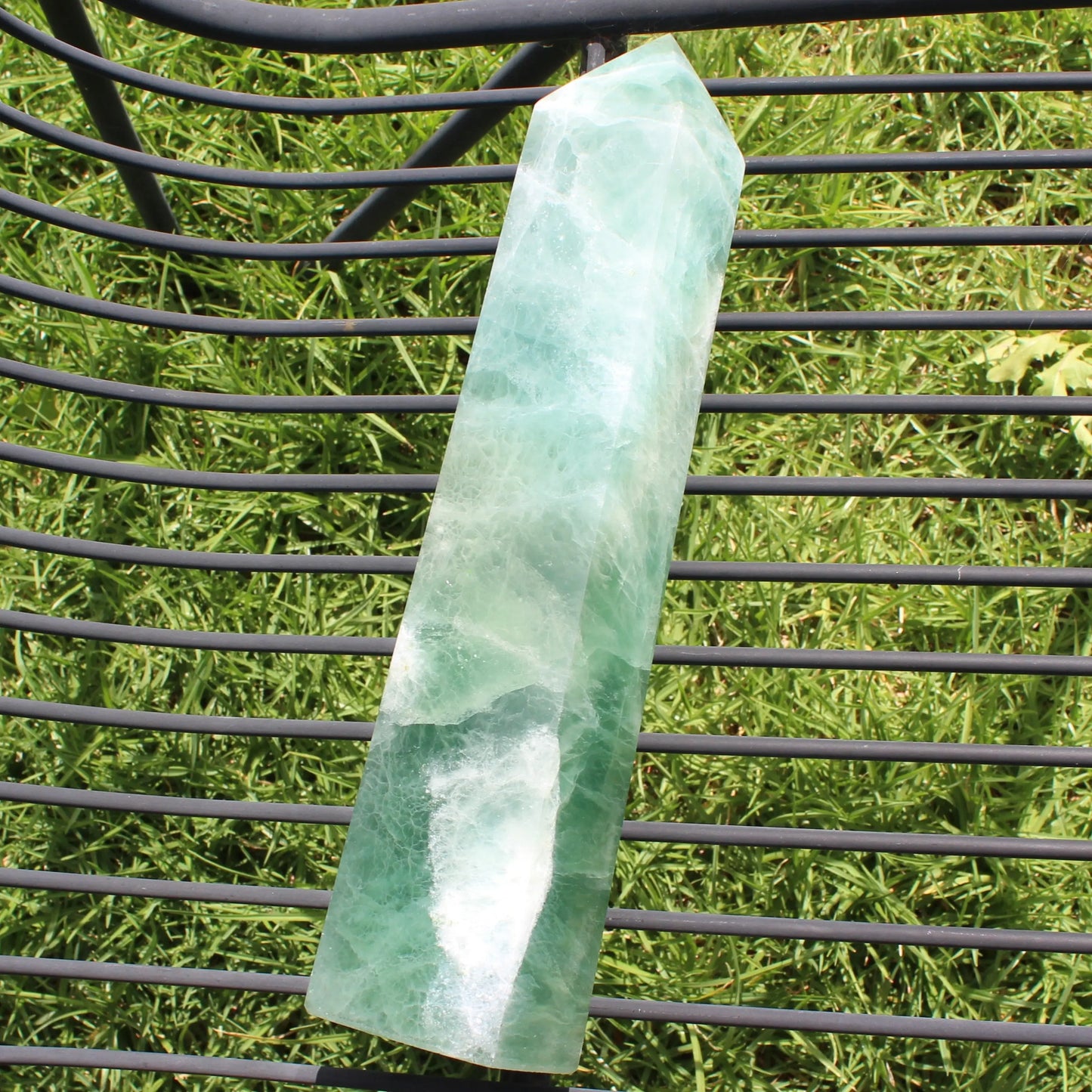 Green Fluorite obelisk 4225g Rocks and Things