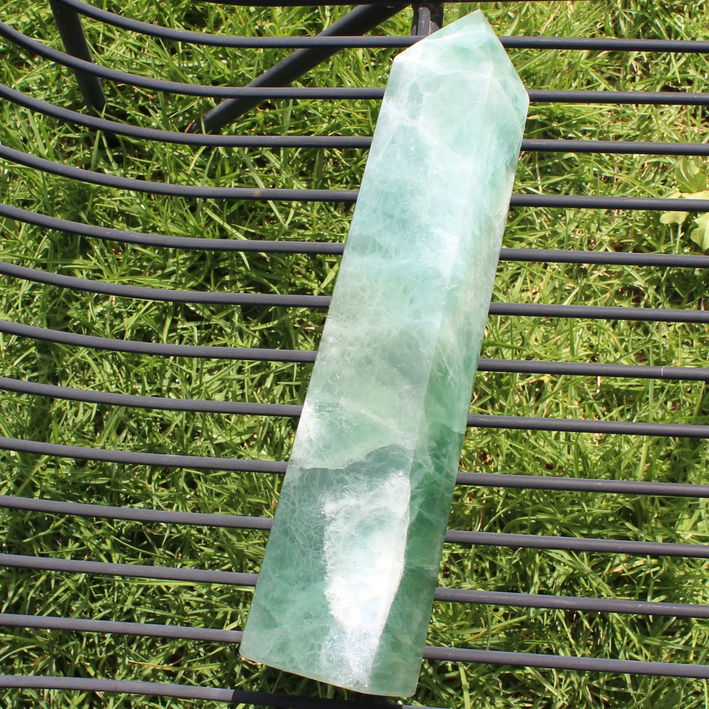 Green Fluorite obelisk 4225g Rocks and Things